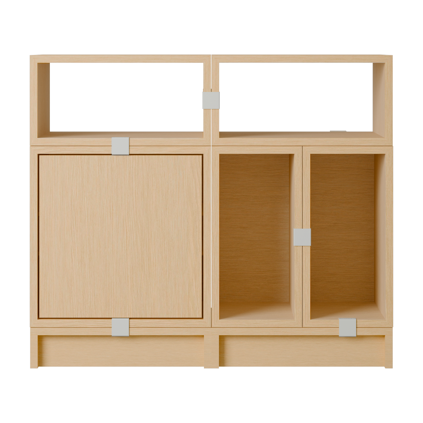Meuble de rangement en bois mdf chêne 87x75cm Stacked Configuration 5 - Muuto