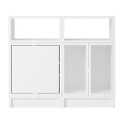 White mdf wood storage unit 87x75cm Stacked Configuration 5 - Muuto