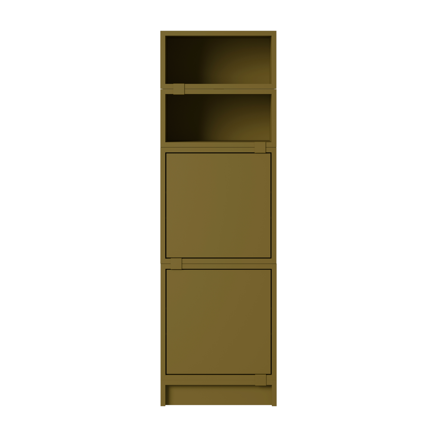 Meuble de rangement en bois mdf marron vert 44x141cm Stacked Configuration 4 - Muuto