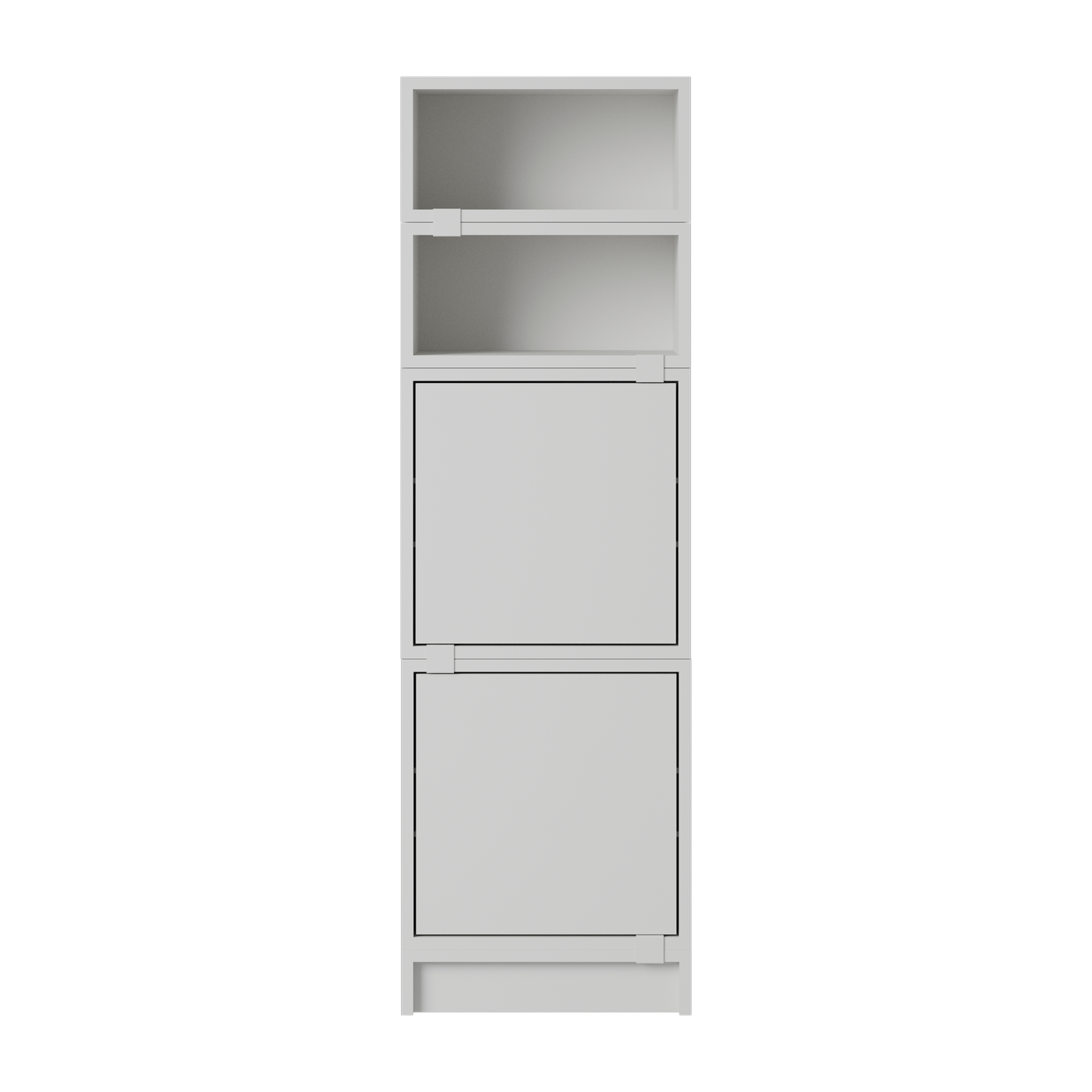 Meuble de rangement en bois mdf gris 44x141cm Stacked Configuration 4 - Muuto