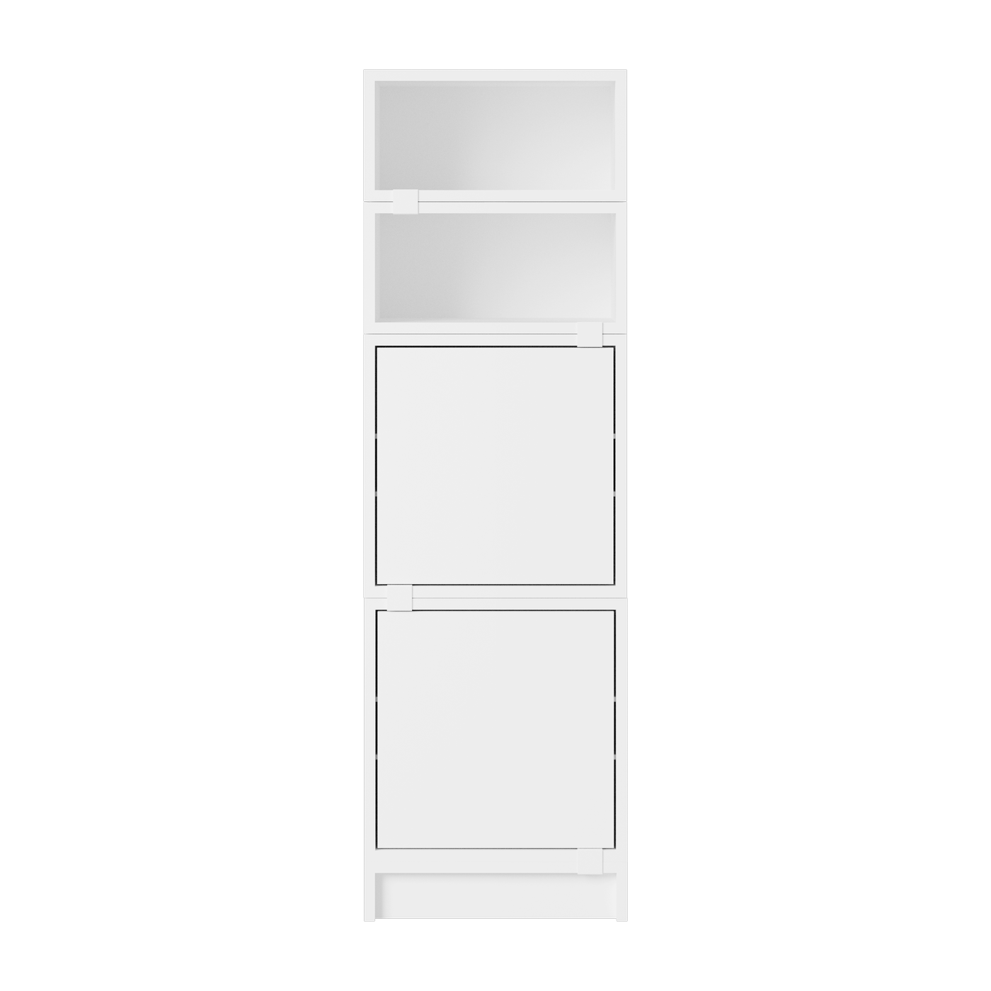 Meuble de rangement en bois mdf blanc 44x141cm Stacked Configuration 4 - Muuto