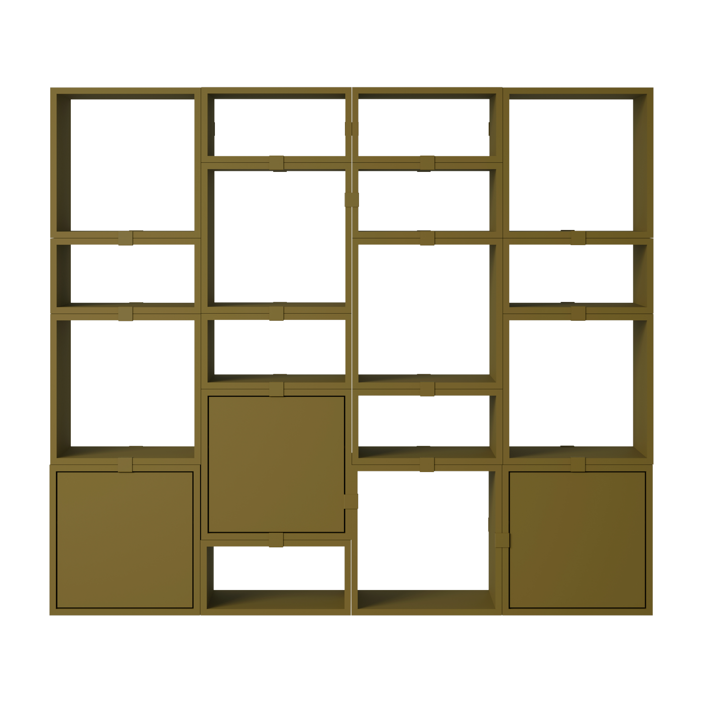 Stacked Libreria in legno mdf marrone-verde 175x153cm Configurazione 4 - Muuto