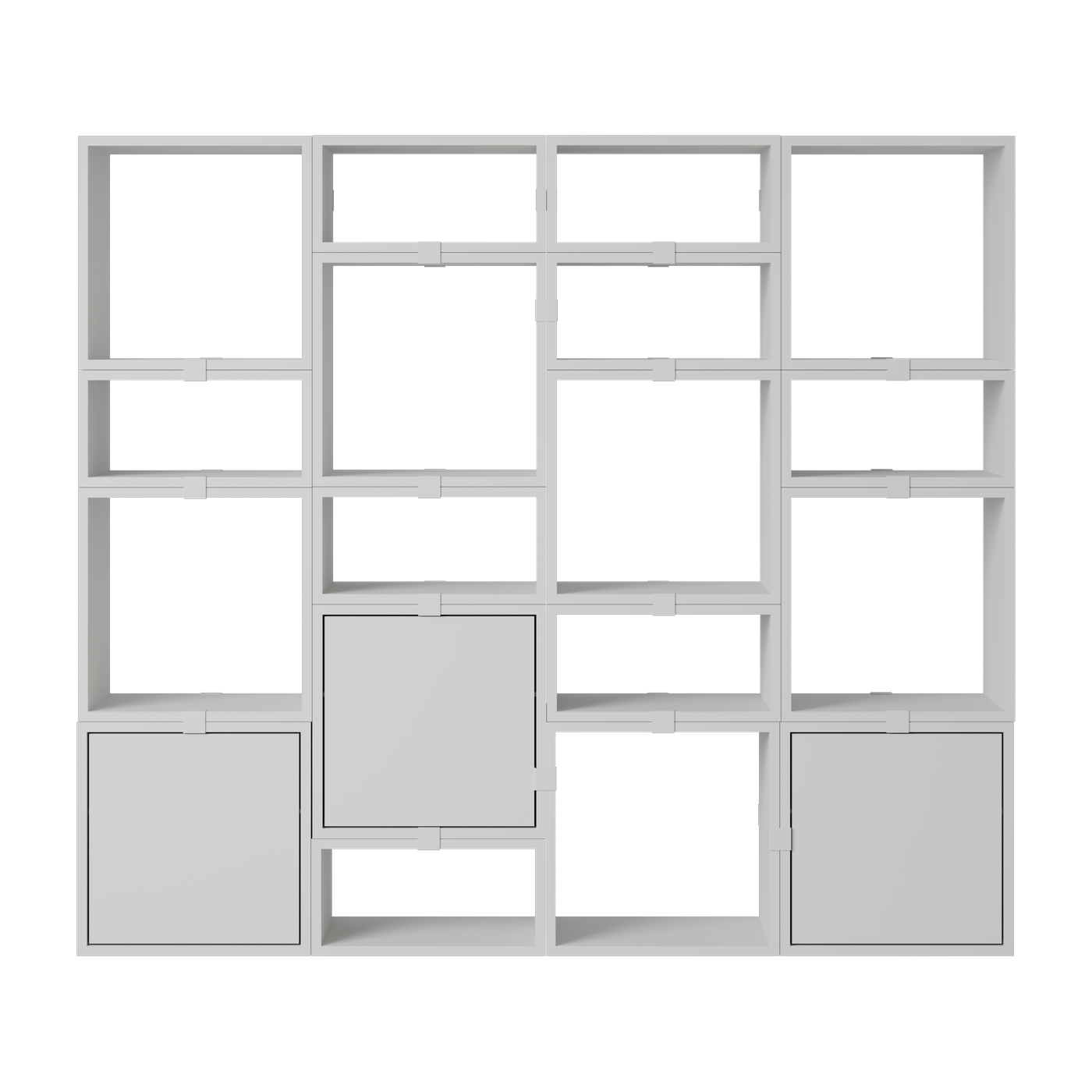 Stacked Libreria in legno mdf grigio 175x153cm Configurazione 4 - Muuto