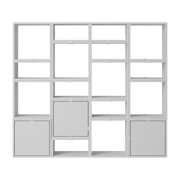 Bücherregal aus grauem Mdf-Holz 175x153cm Stacked Konfiguration 4 - -. Muuto