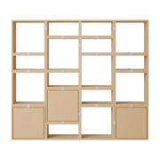 Holz Bücherregal mdf Eiche 175x153cm Stacked Konfiguration 4 - - Muuto