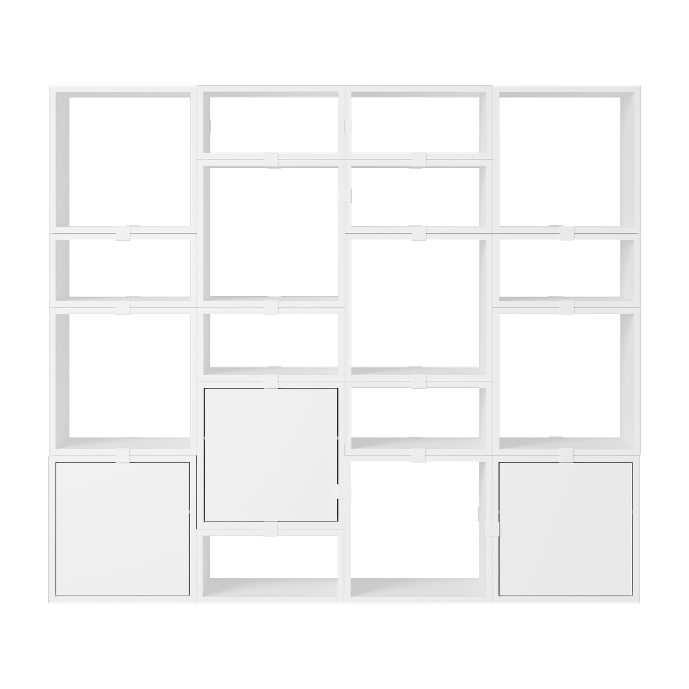 Stacked Libreria in legno mdf bianco 175x153cm Configurazione 4 - Muuto