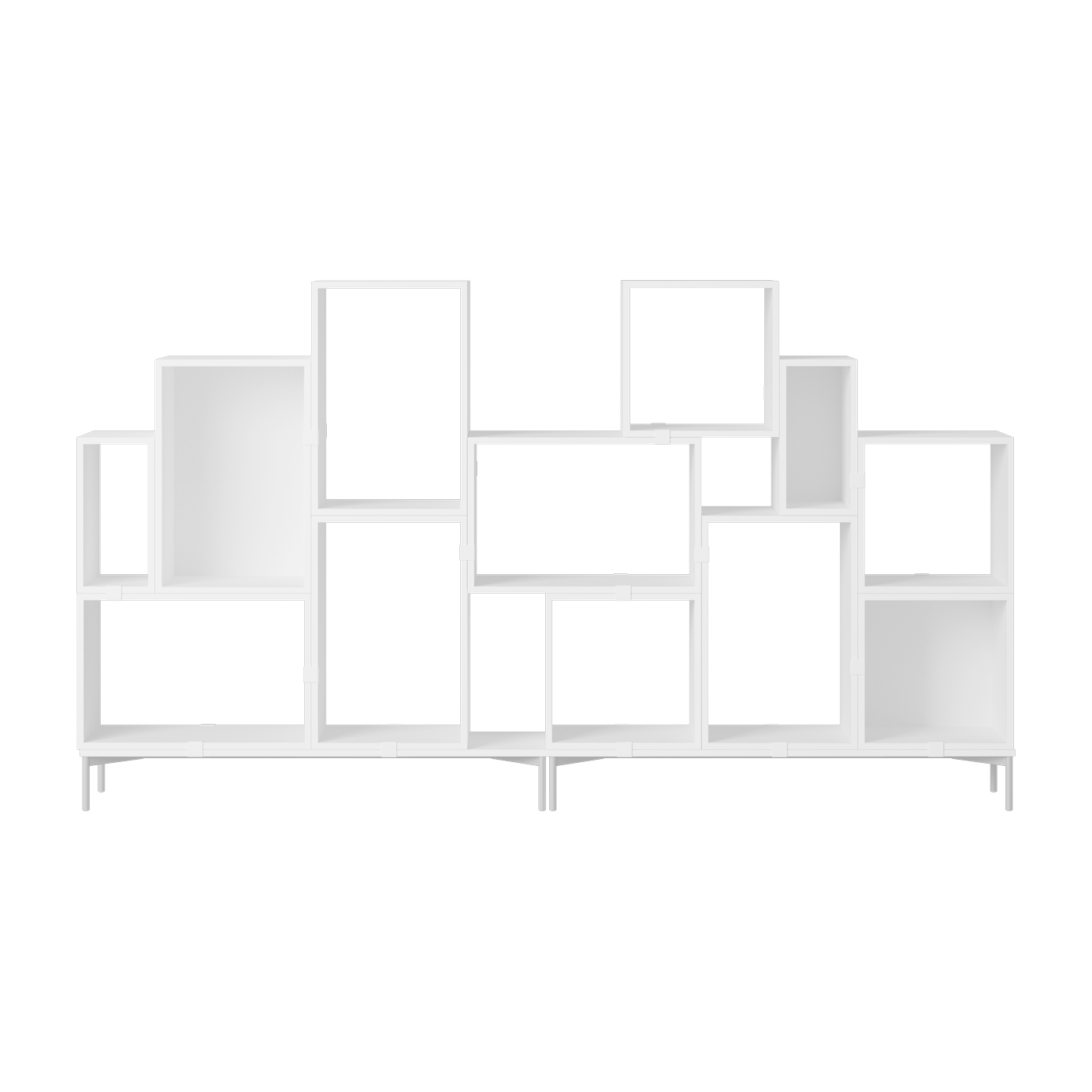 Stacked Libreria in legno mdf bianco 262x148cm Configurazione 3 - Muuto