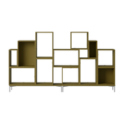 Bücherregal aus Holz mdf braun grün 262x148cm Stacked Konfiguration 3 - -. Muuto