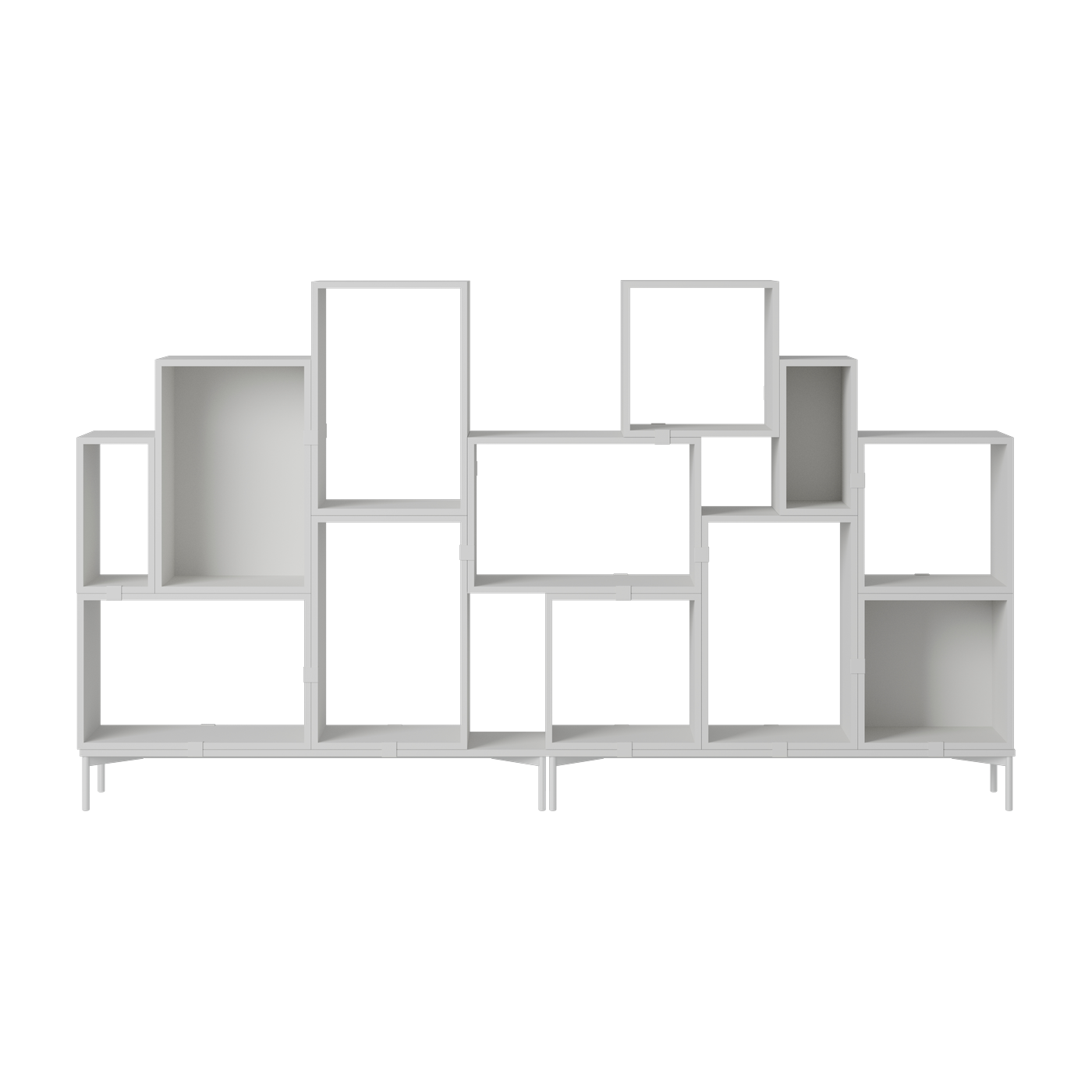 Stacked Libreria in legno mdf grigio 262x148cm Configurazione 3 - Muuto