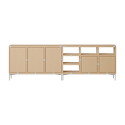 Oak mdf wood sideboard 262x85cm Stacked Configuration 2 - Muuto