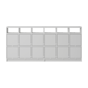 Wooden sideboard mdf grey 262x121cm Stacked Configuration 1 - Muuto