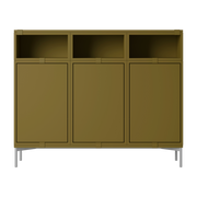 Sideboard aus Mdf-Holz braun grün 131x106cm Stacked Konfiguration 3 - - Muuto