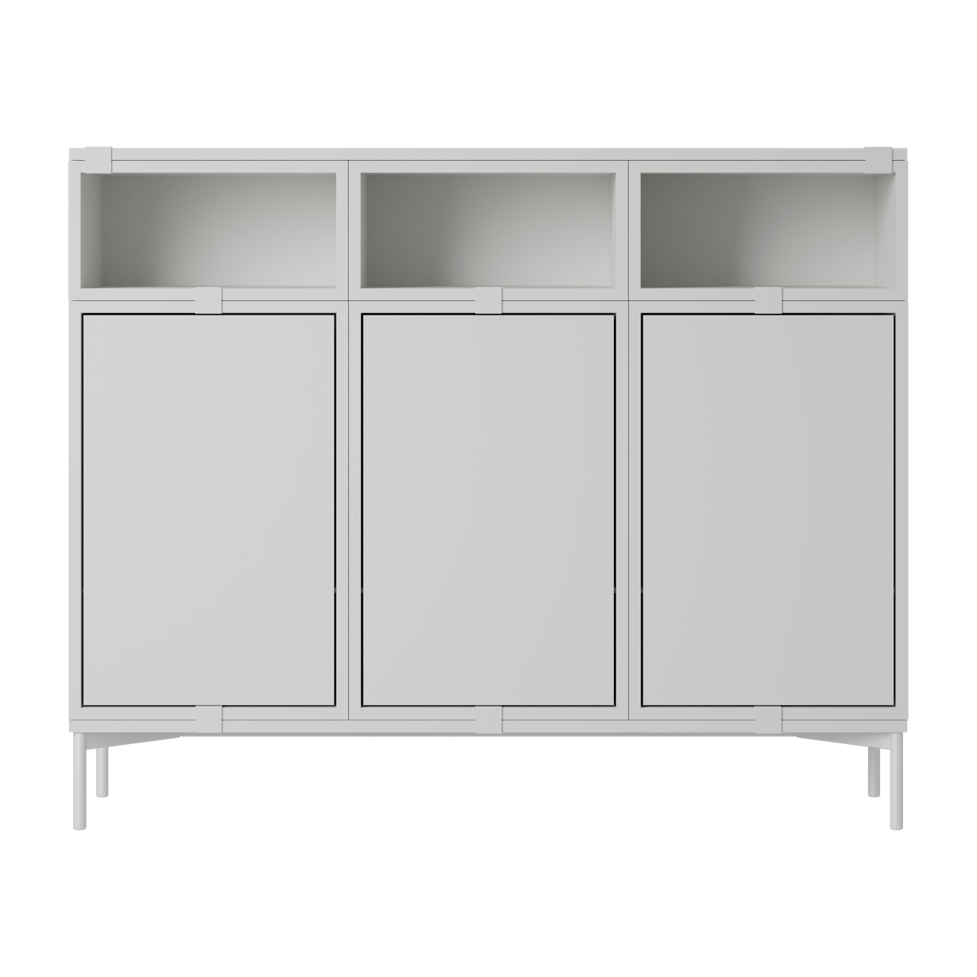 Stacked Credenza in legno mdf grigio 131x106cm Configurazione 3 - Muuto