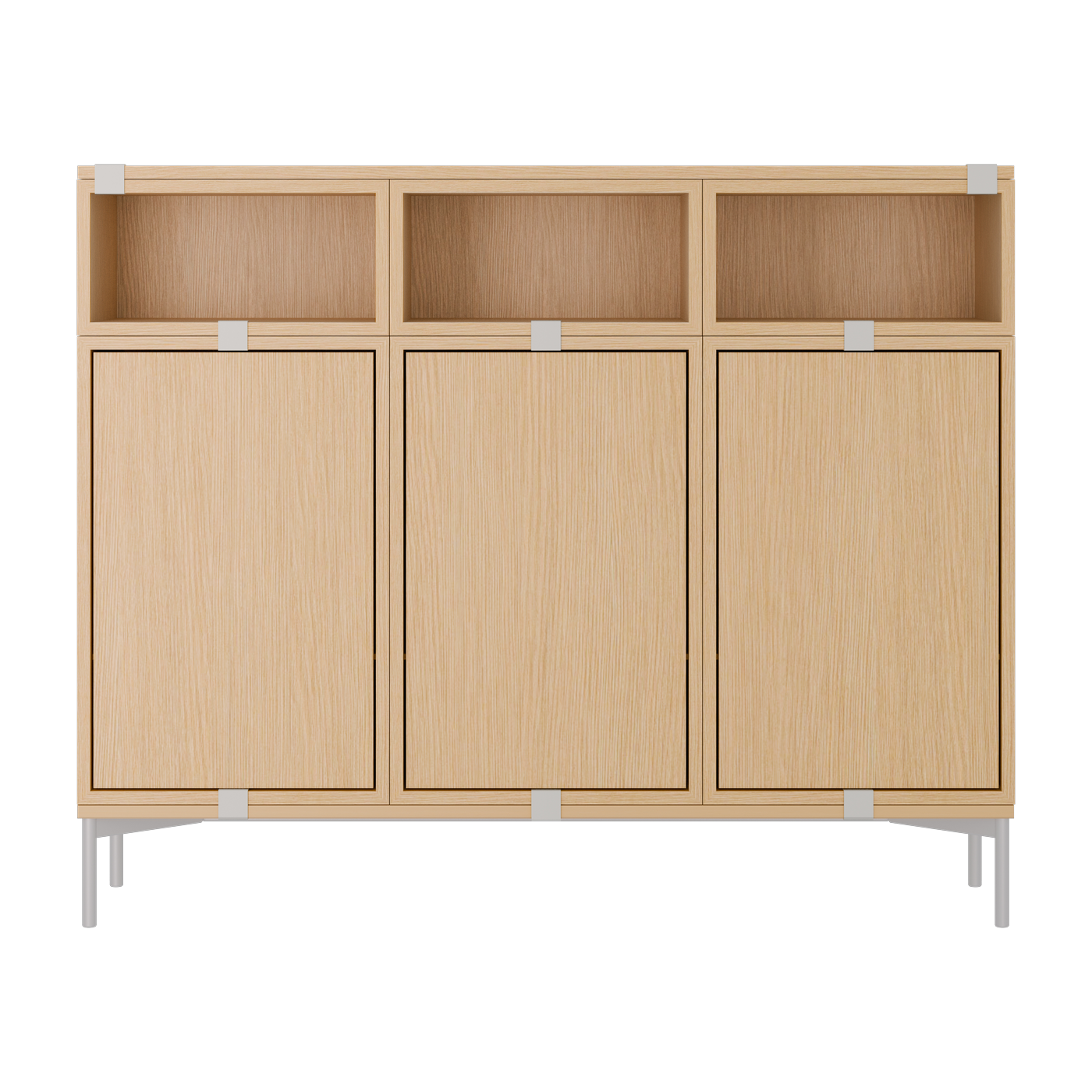 Stacked Credenza in legno mdf di rovere 131x106cm Configurazione 3 - Muuto