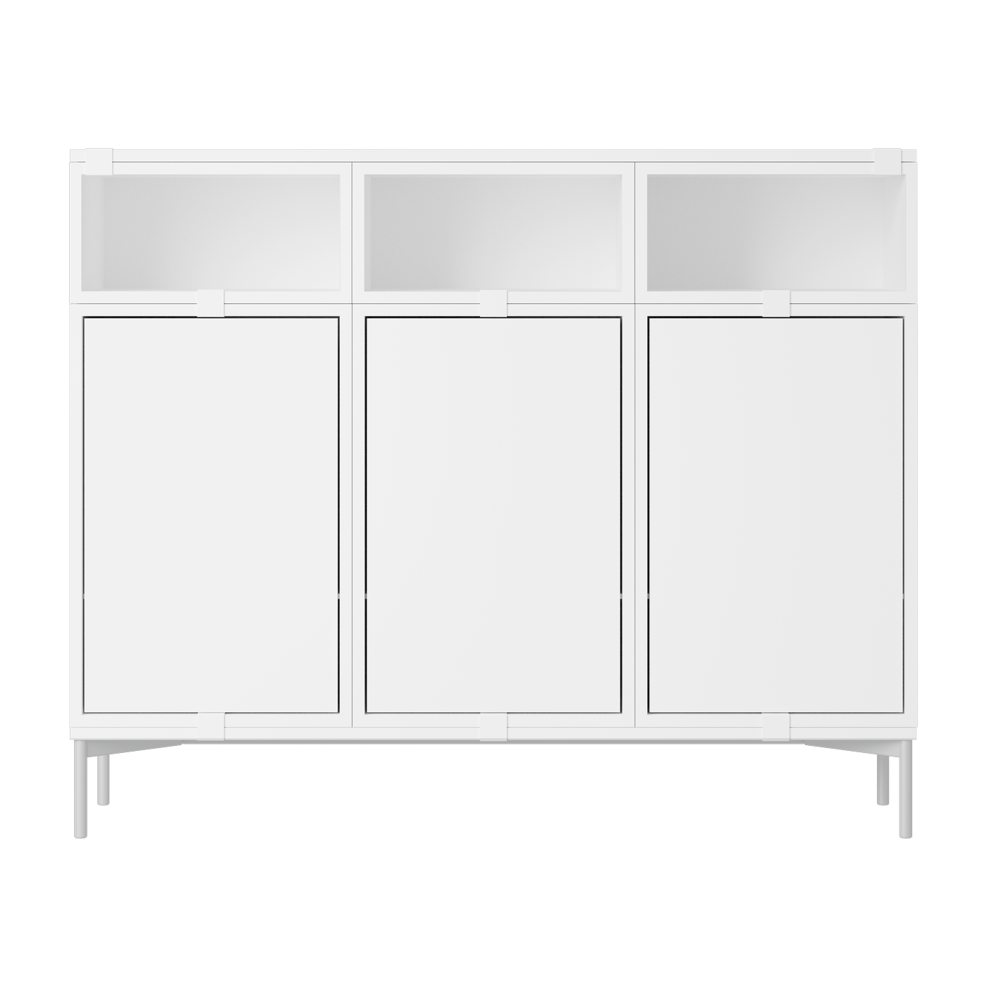 Stacked Buffet in mdf bianco 131x106cm Configurazione 3 Muuto