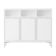 White mdf wood sideboard 131x106cm Stacked Configuration 3 - Muuto