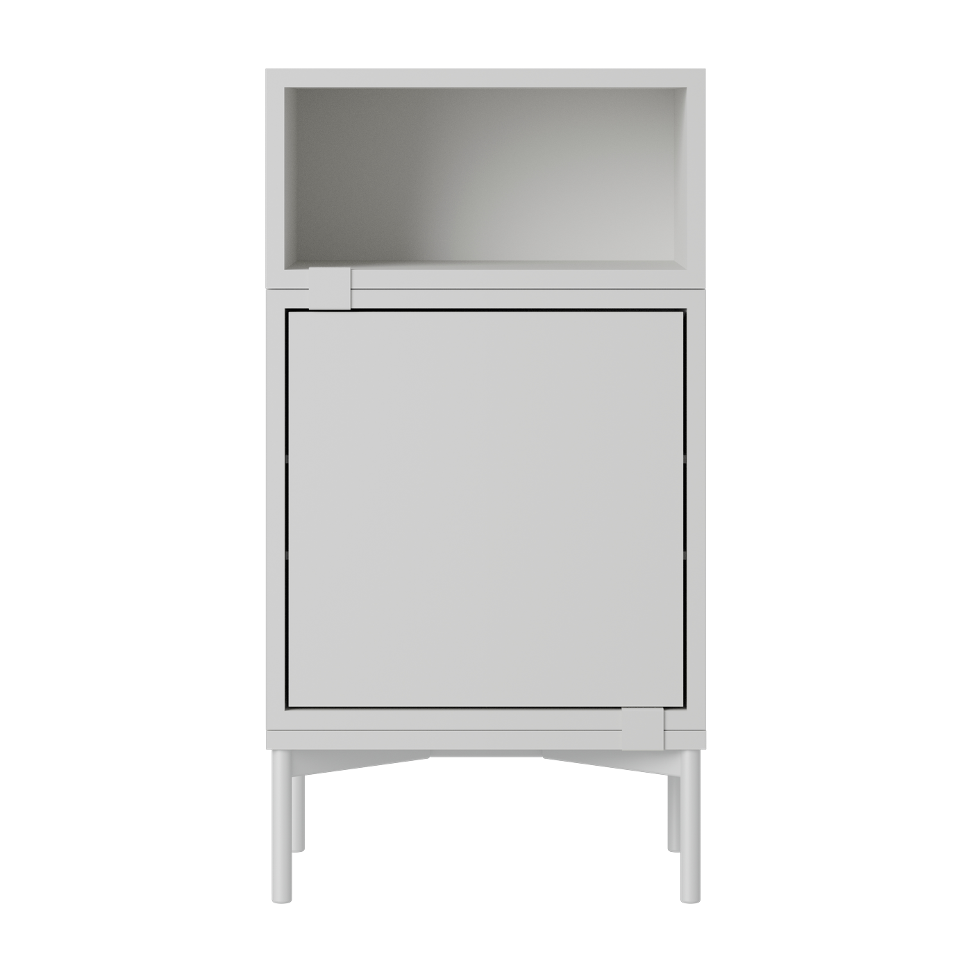 Grey mdf wood bedside table 44x83cm Stacked Configuration 2 - Muuto
