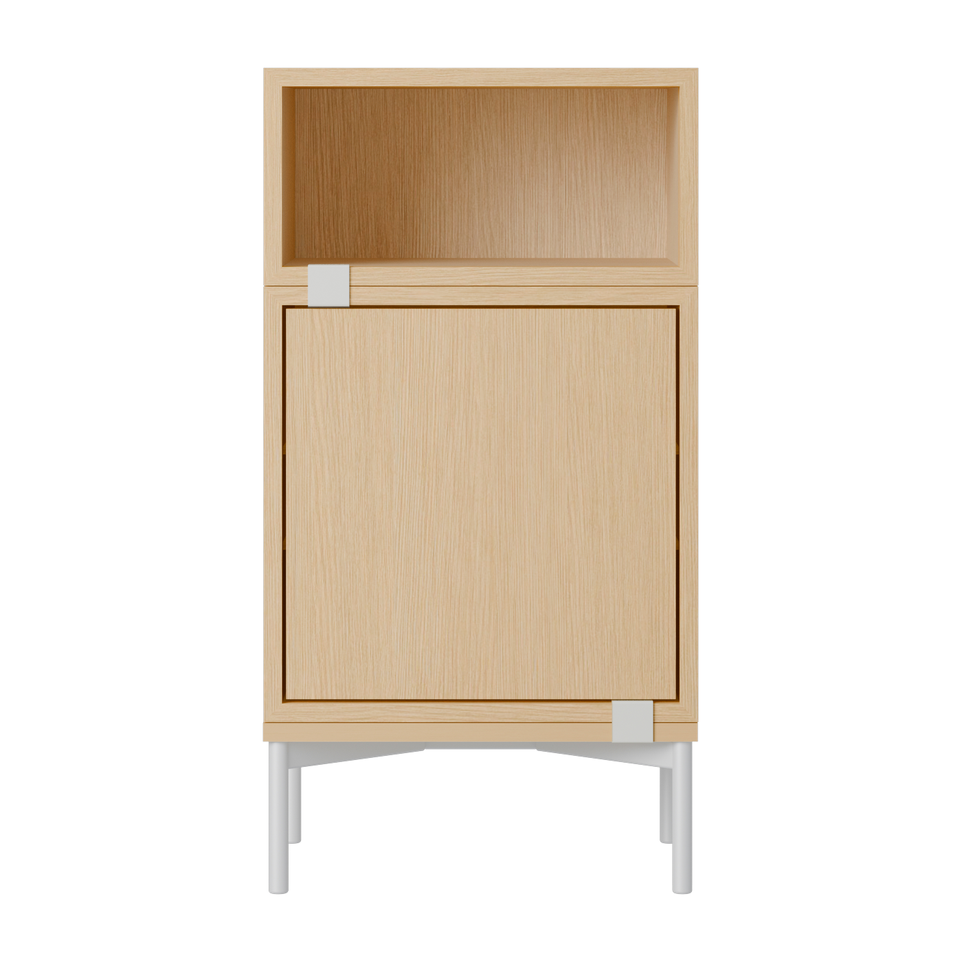 Wooden bedside table mdf oak 44x83cm Stacked Configuration 2 - Muuto