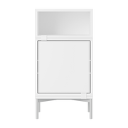 White mdf wood bedside table 44x83cm Stacked Configuration 2 - Muuto