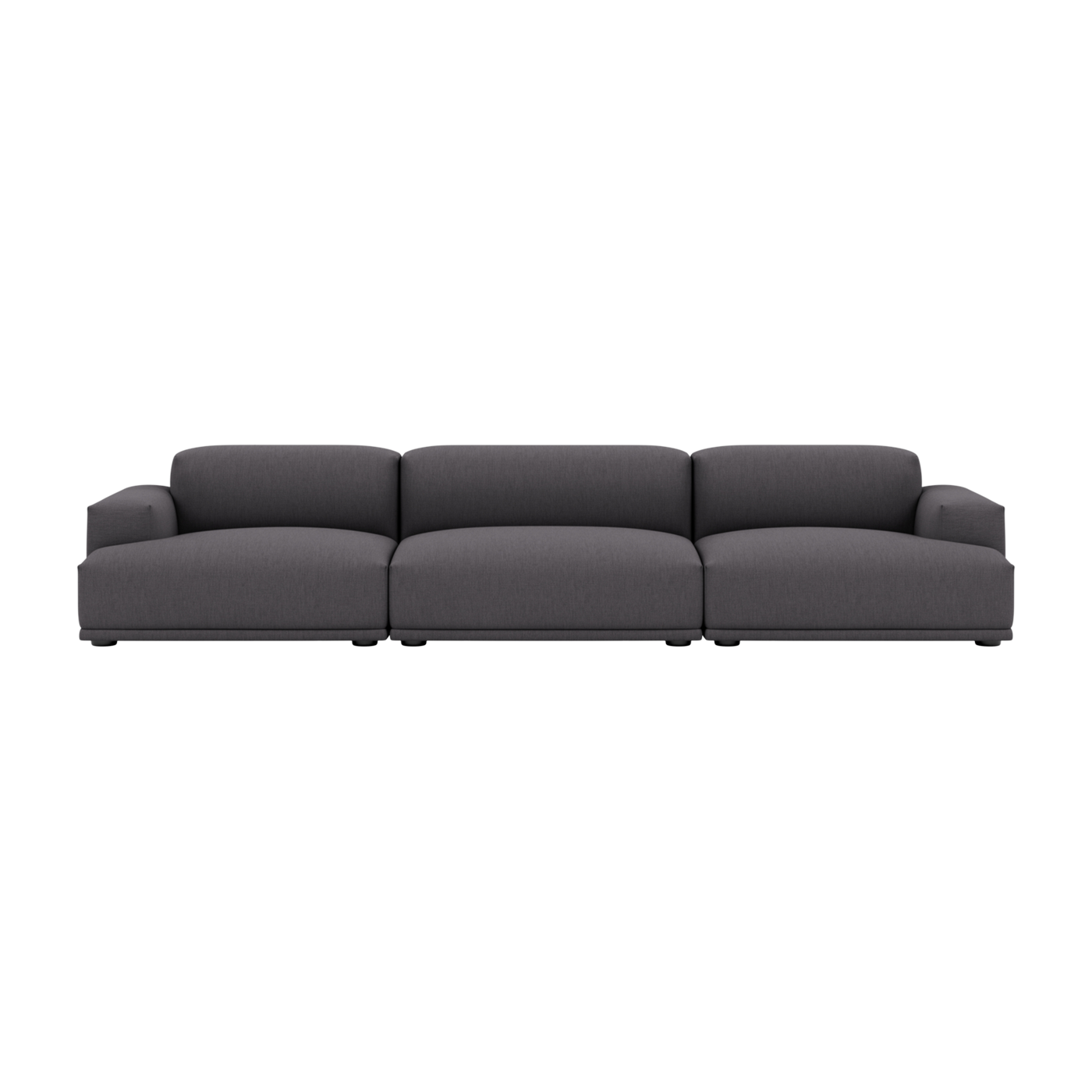 Modular Divano verticale in tessuto vancouver 13 e frassino nero 326x92cm Connect - Muuto