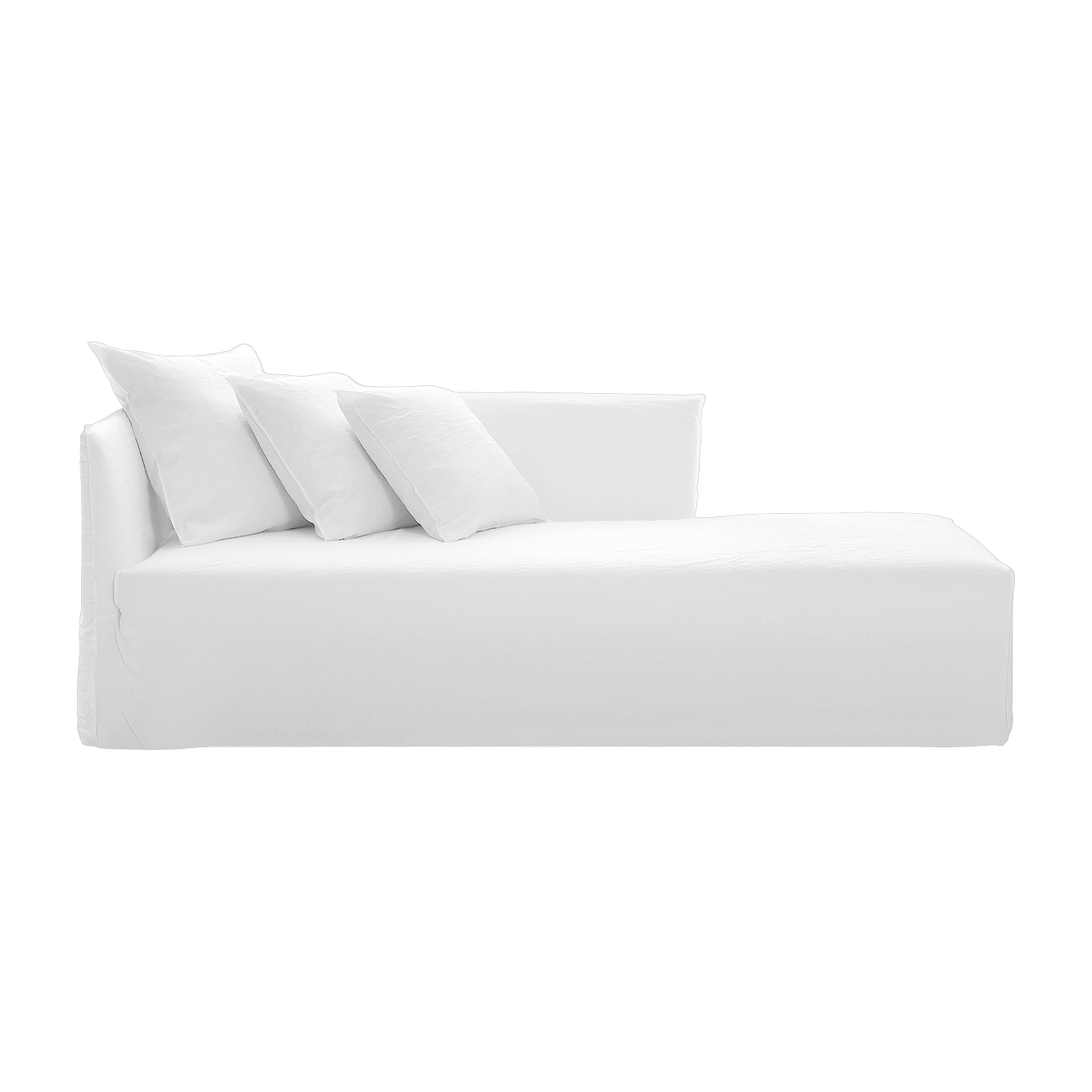 Module gauche méridienne déhoussable lino bianco Ghost 30 - Gervasoni