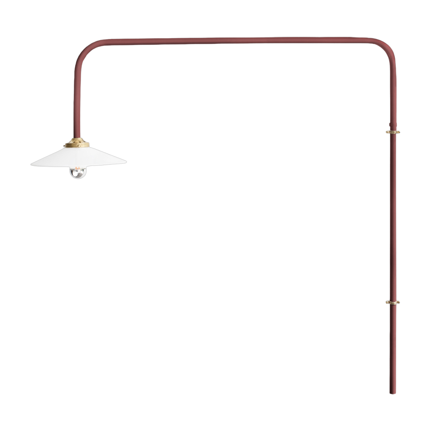 Wall lamp with red steel socket 90x25x100cm N° 5 - valerie_objects