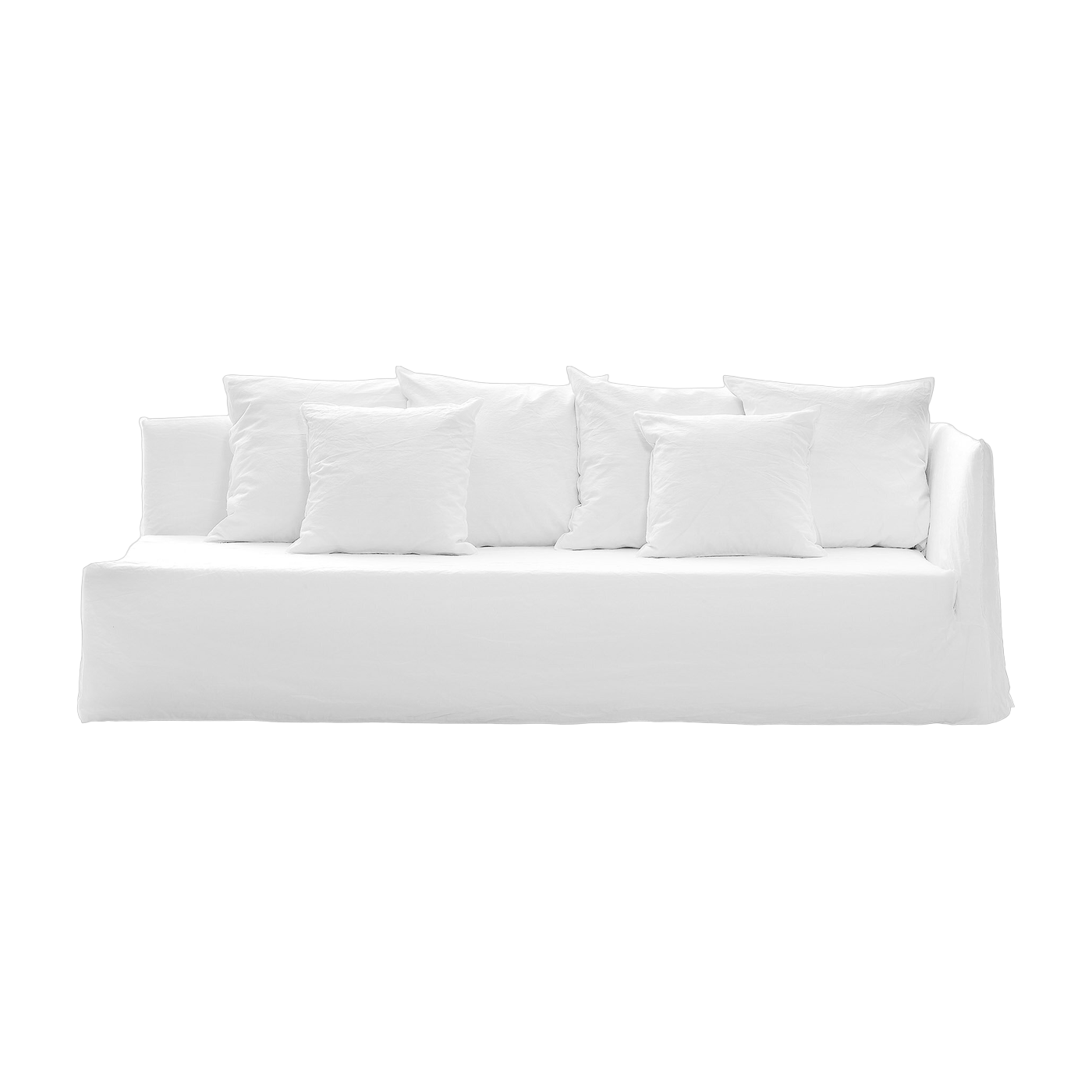 Module déhoussable coin droit canapé en tissus blanc Ghost 32 - Gervasoni