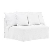 Module arrondi de canapé déhoussable en tissus lino bianco Ghost 34 - Gervasoni