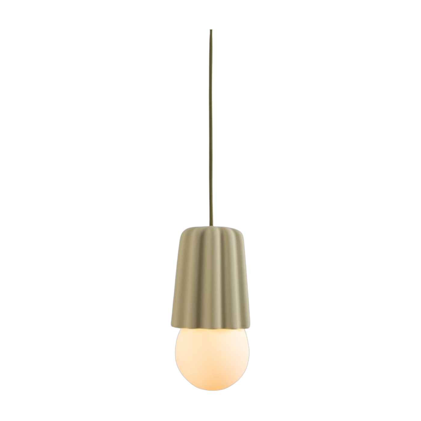 Lampada a sospensione in ceramica Pistacchio 10x12, 5cm Stucco no1 - Schneid Studio