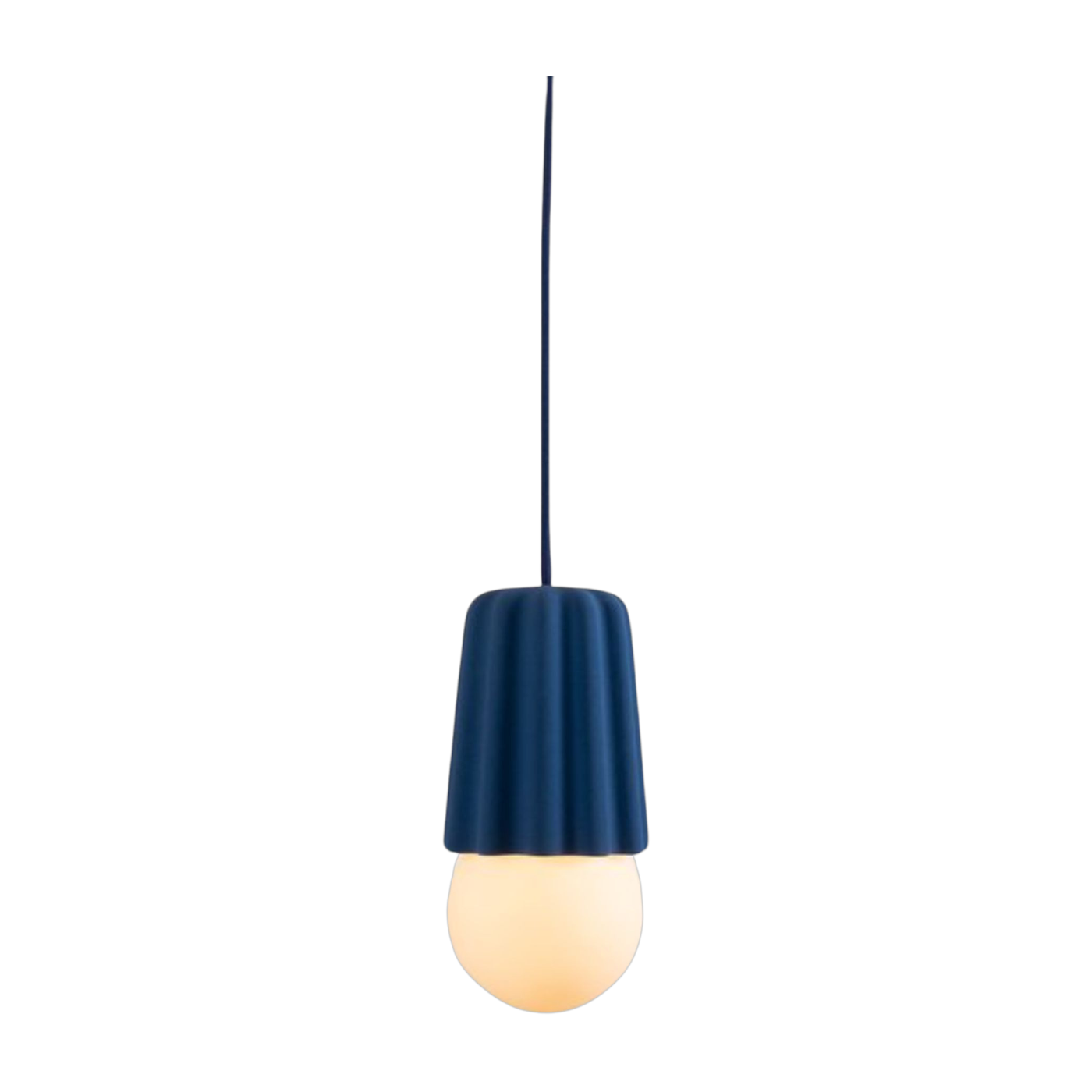 Lampada a sospensione in ceramica blu lapis 10x12, 5 cm Stucco no1 - Schneid Studio