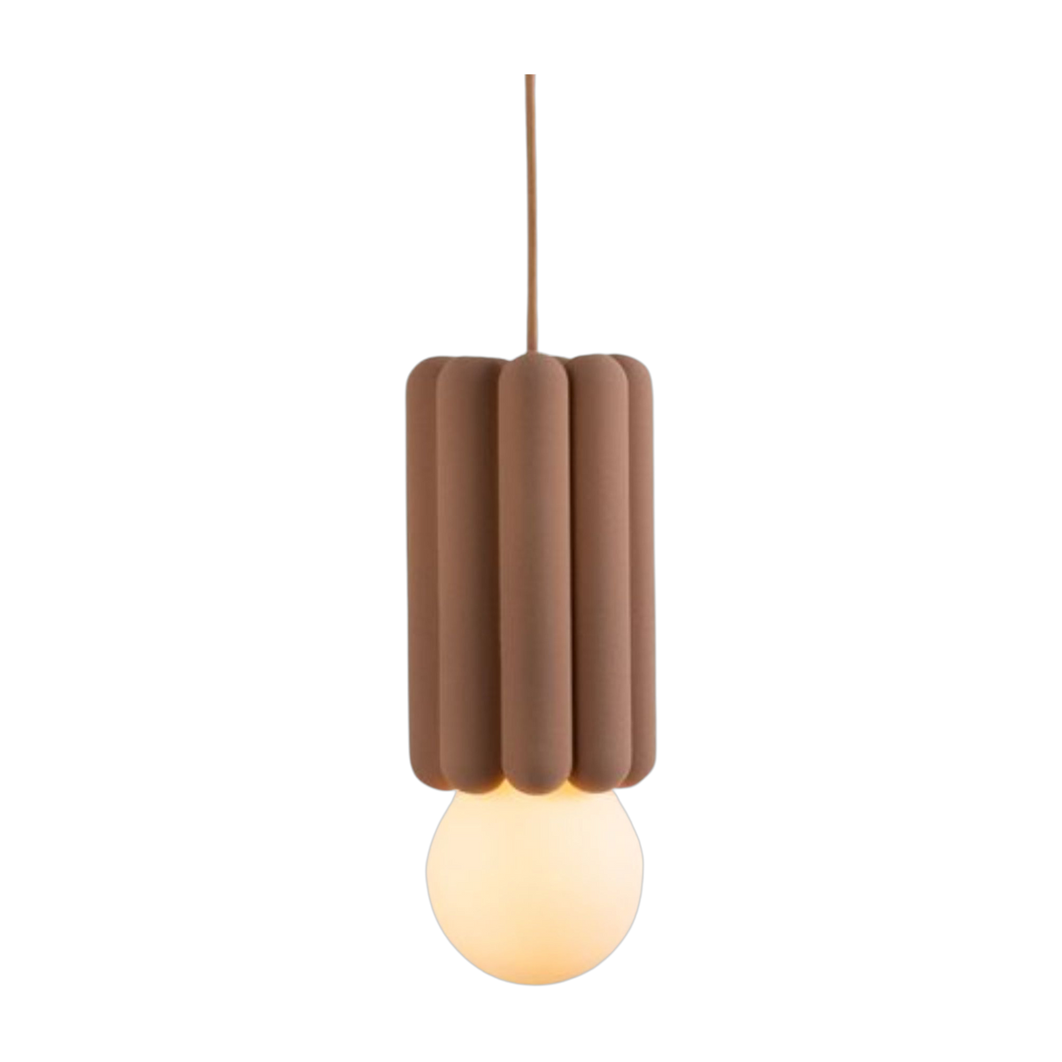 Lampada a sospensione in ceramica d'argilla 10, 5x10, 5 cm Stucco no3 - Schneid Studio