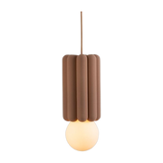 Clay ceramic pendant lamp 10. 5x10. 5cm Stucco no3 - Schneid Studio
