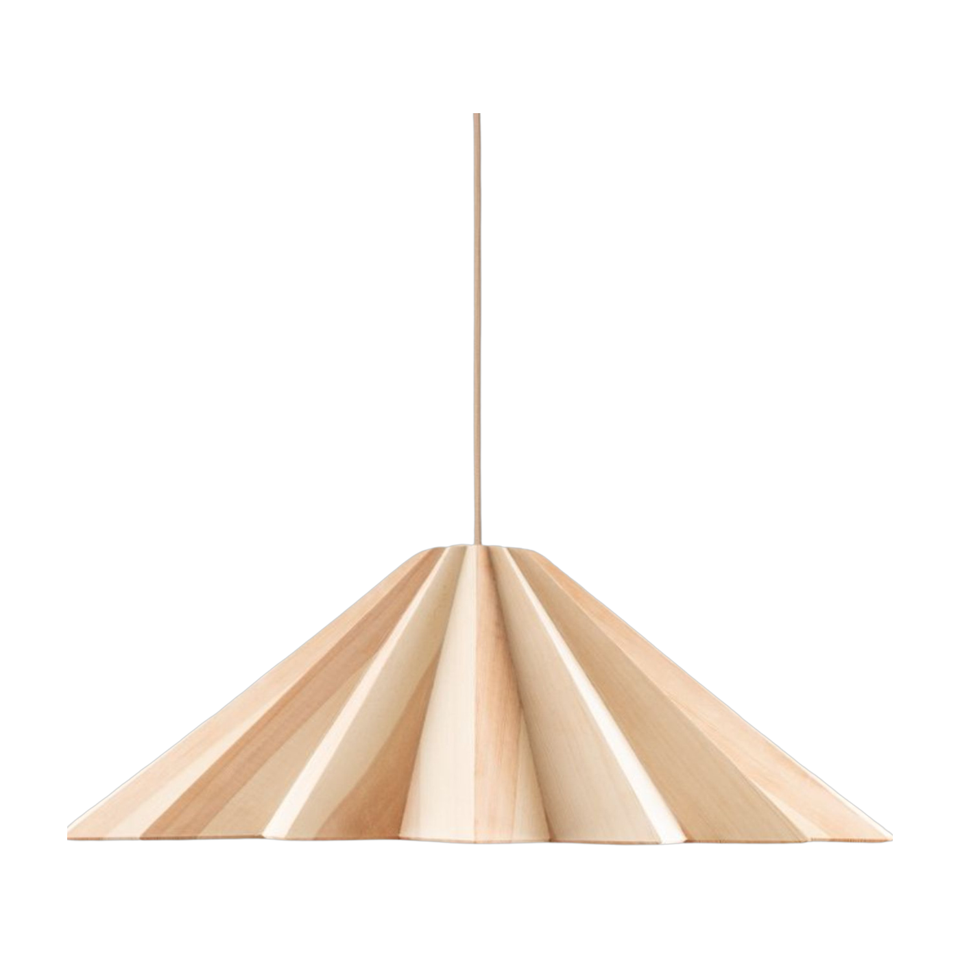 Natural wood hanging lamp 49, 5x17, 5cm Stratus - Schneid Studio