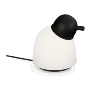 Tischlampe aus Opalglas und schwarzem Metall 21, 5cm Bird -. Belid