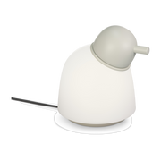 Lampe de table en verre opale et métal sable 21,5cm Bird - Belid