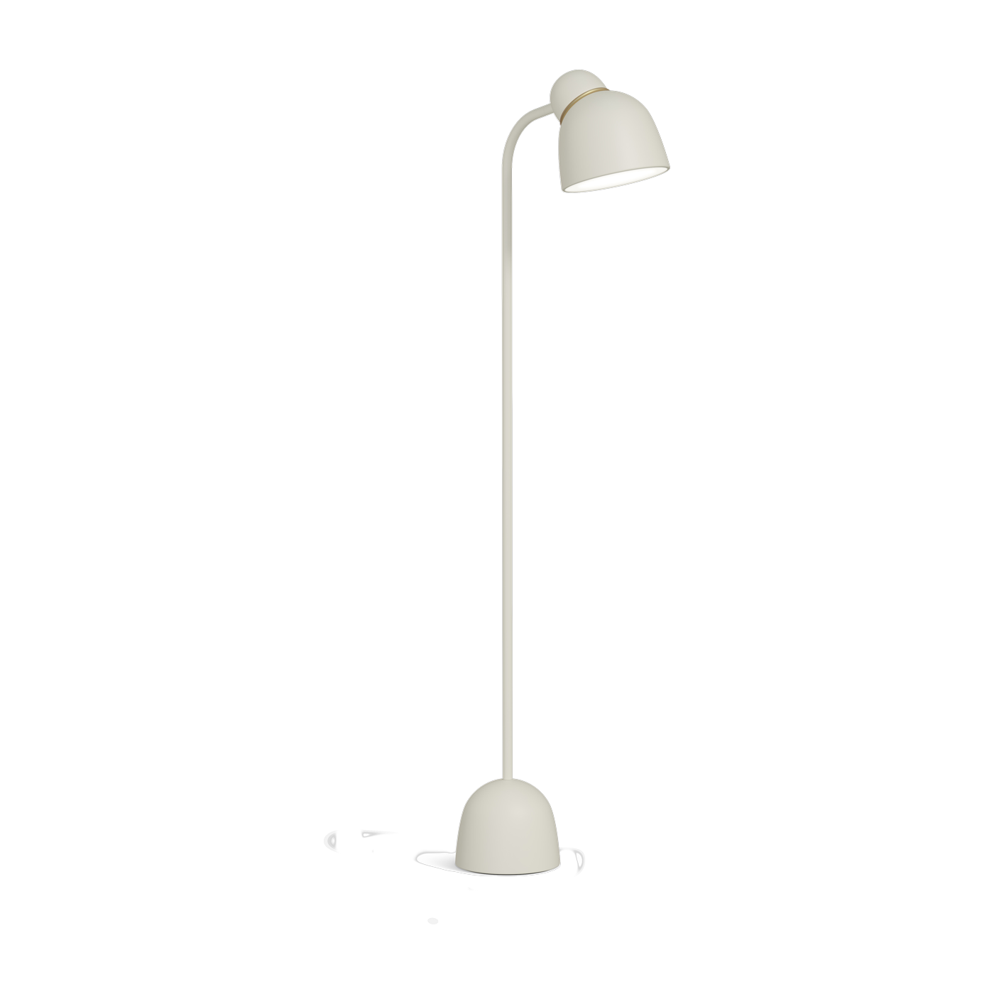 Lampadaire en métal sable et détail laiton 130cm Bird - Belid