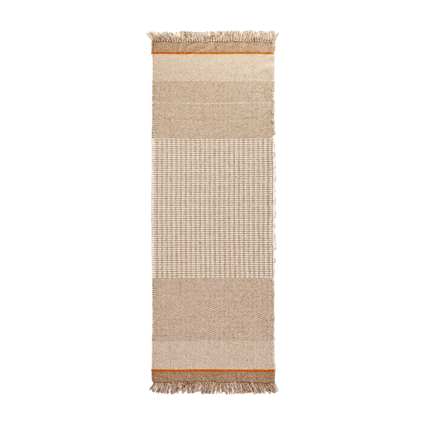 Alfombra rectangular exterior de yute blanco 80x240cm Eco 01 - Gervasoni