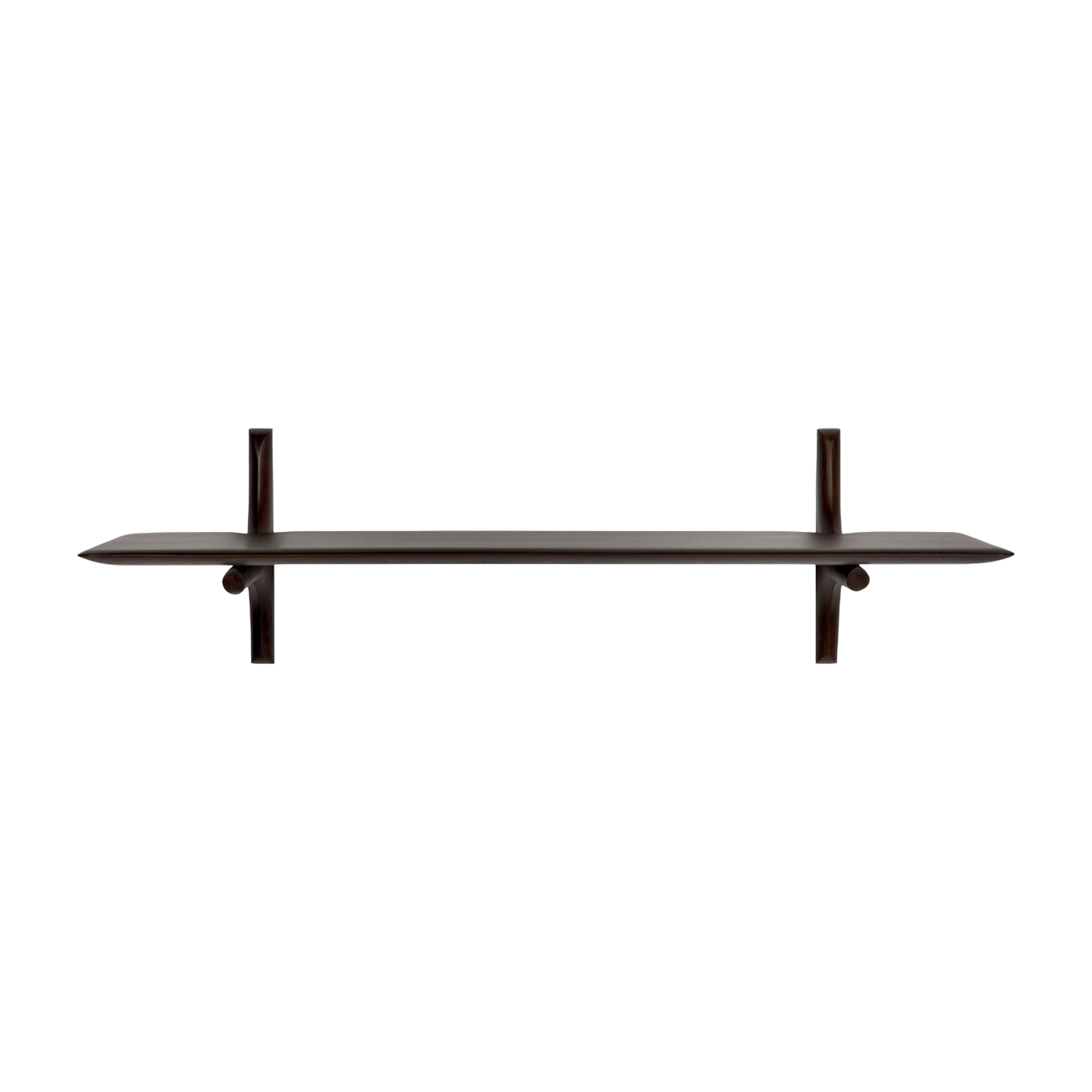 Estantería de pared de caoba teñida de marrón oscuro barnizado 100x35x28 cm PI - Ethnicraft Accessories
