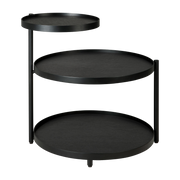 Table d'appoint modulable en bois teinté et cadre en métal noir 54cm Swivel - Ethnicraft Accessories