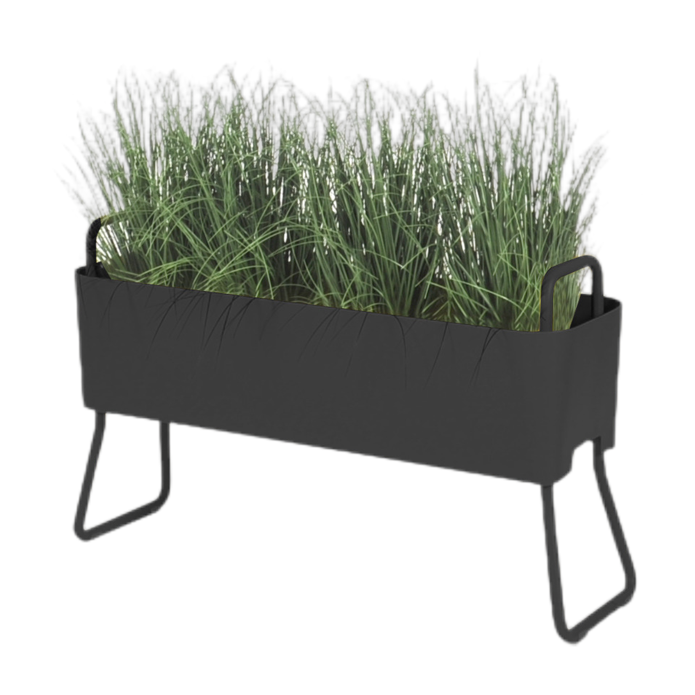 Aluminum planter charbon 100x46x29cm Greens Mini - Maiori