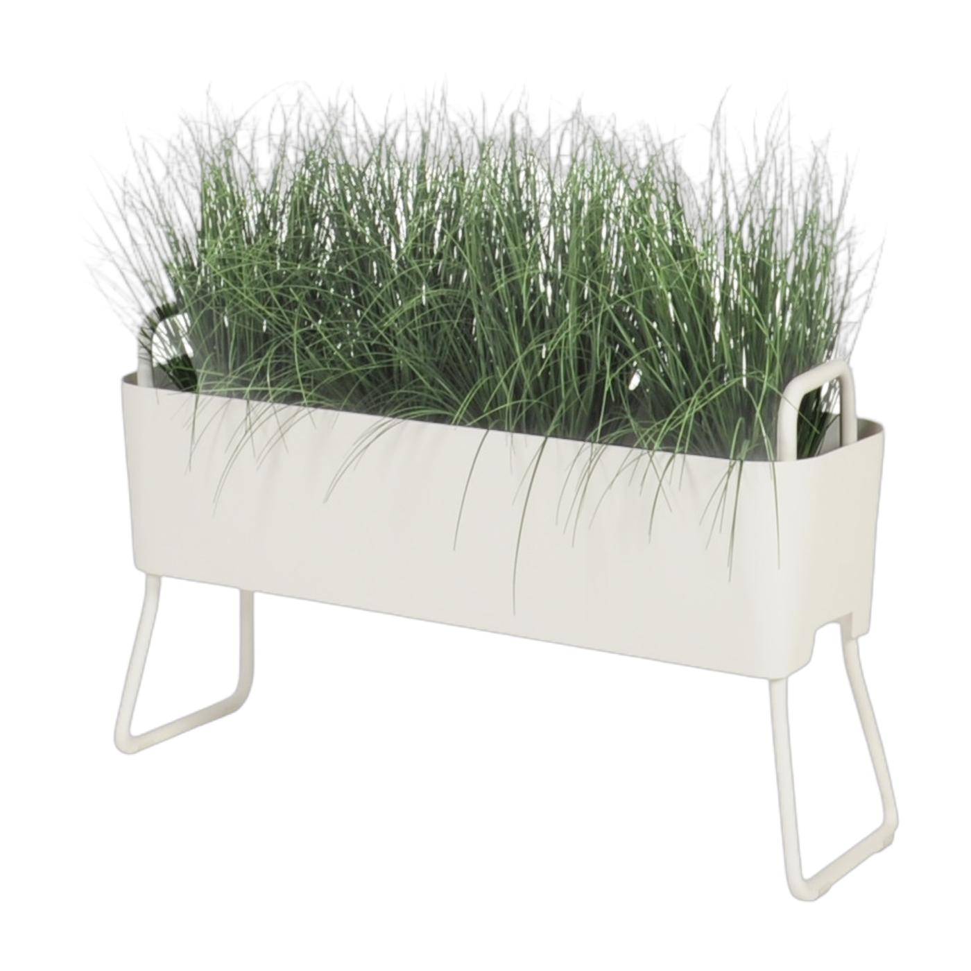 White aluminum planter 100x46x29cm Greens Mini - Maiori