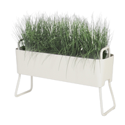 Mini Jardinera de aluminio blanco 100x46x29cm Greens - Maiori
