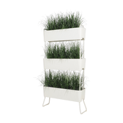 Trio Jardinera de aluminio blanco 100x208x29cm Greens - Maiori
