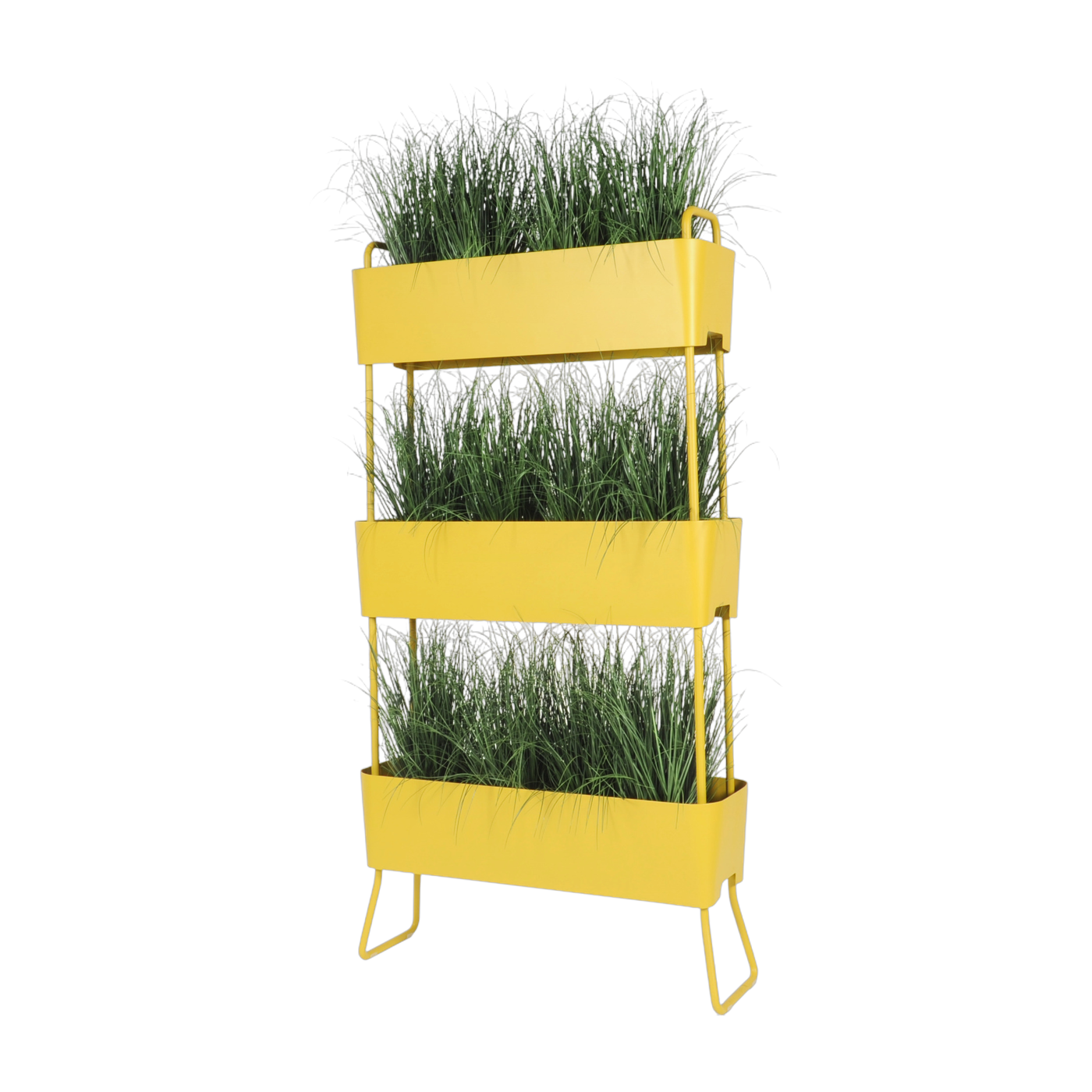 Jardinière en aluminium moutarde 100x208x29cm Greens Trio - Maiori