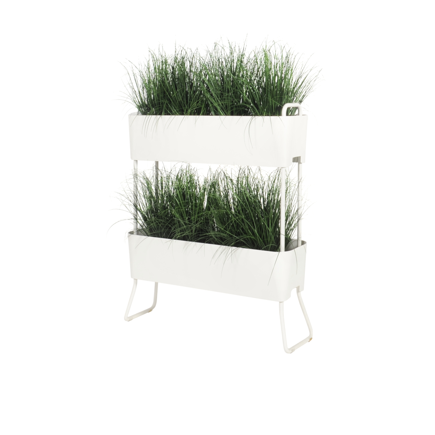 Jardinière en aluminium blanc 100x120x29cm Greens Duo - Maiori