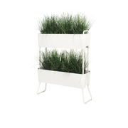 Jardinera de aluminio blanco 100x120x29cm Greens Duo - Maiori