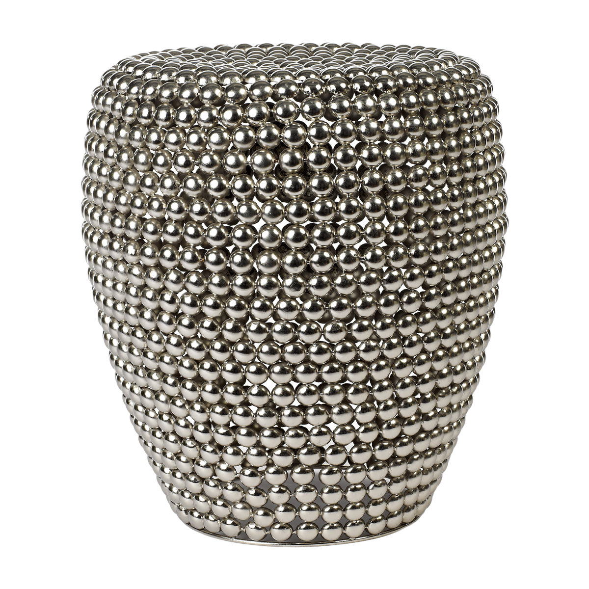 Dot silver-plated metal stool - Pols potten