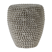 Taburete Dot de metal plateado - Pols potten