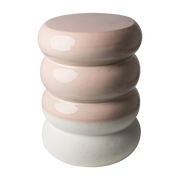 Table d'appoint en céramique rose et blanc Chubby - Pols potten