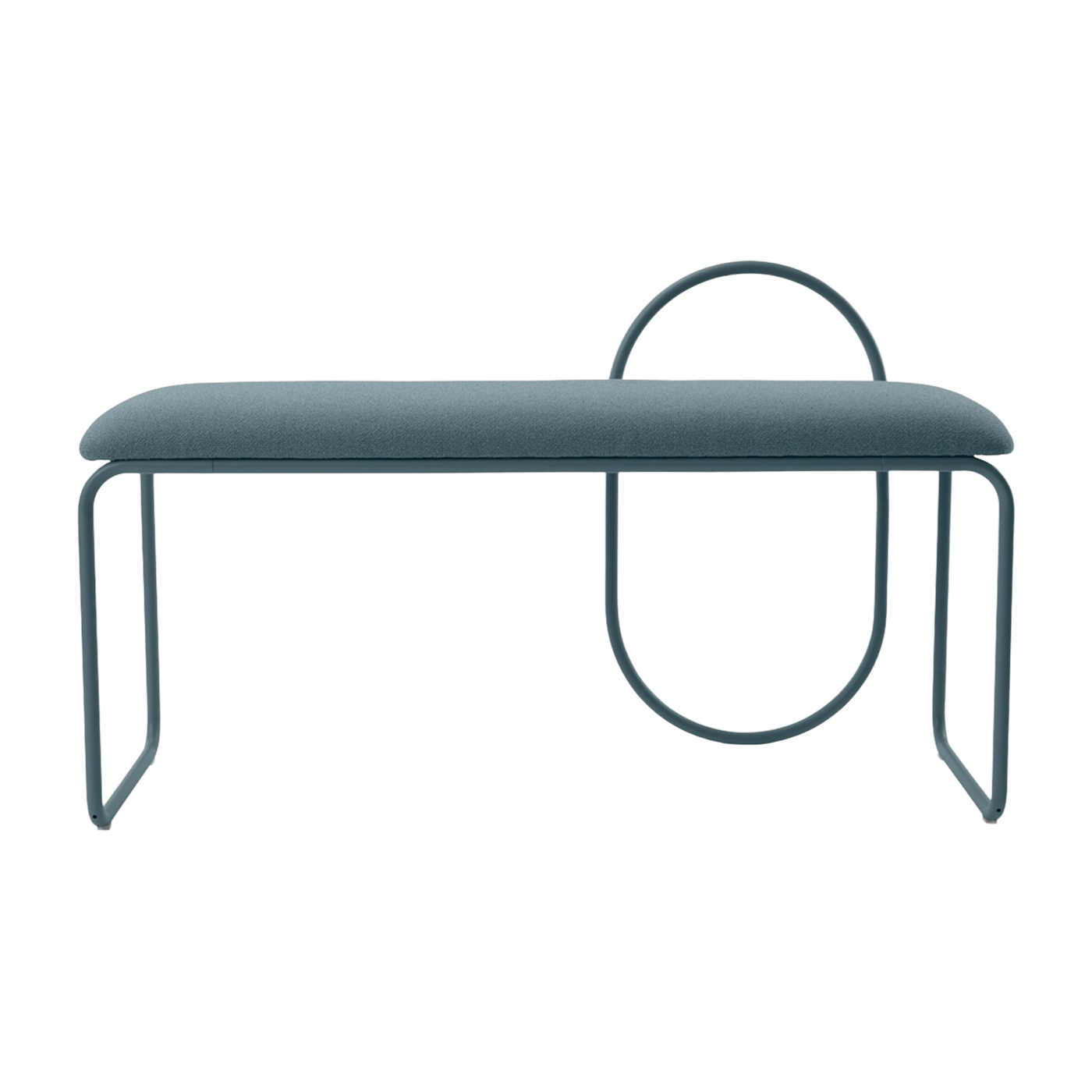 Banc en bouclé dusty blue 110x39cm Angui - AYTM